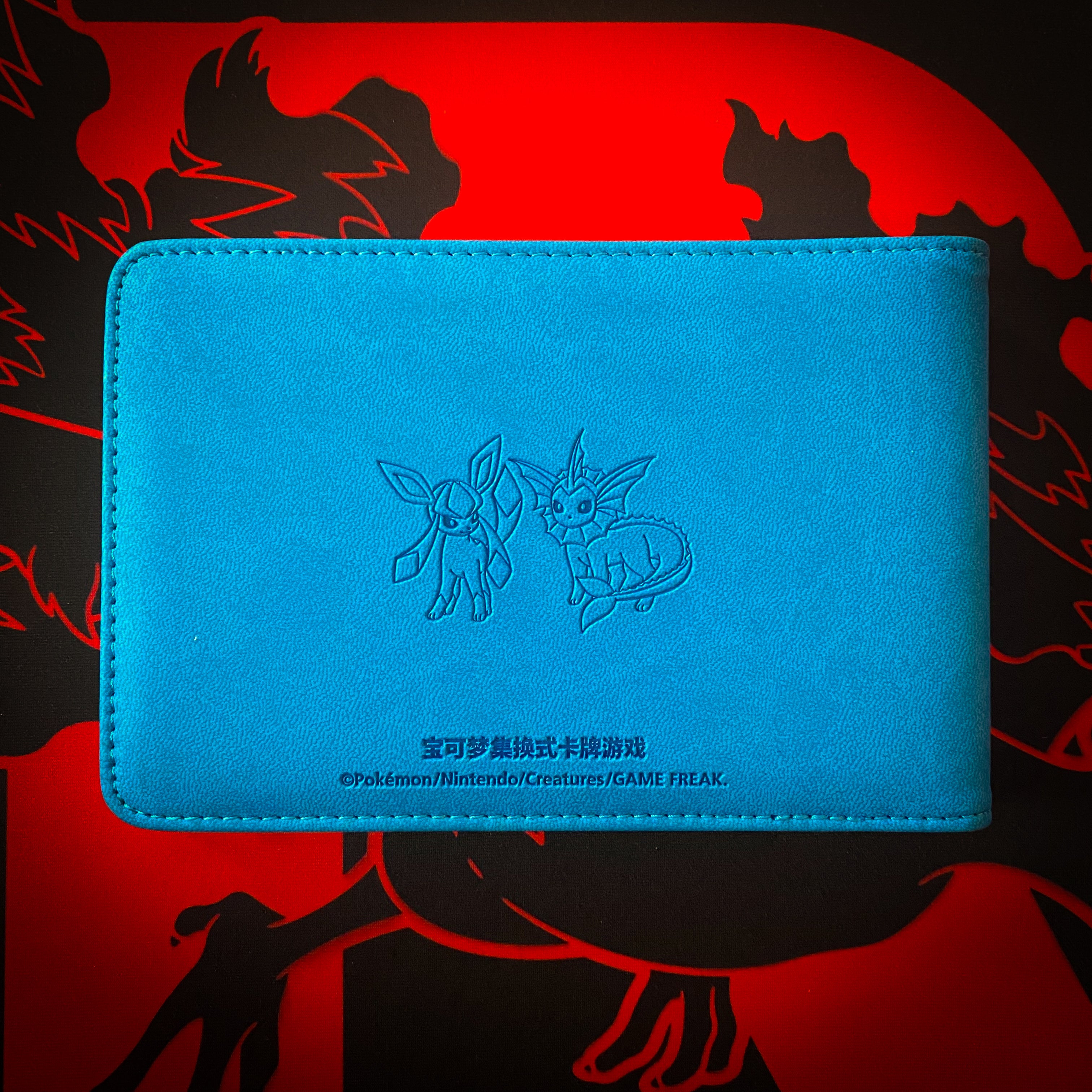2-Pocket Pokemon Mini Binder . Water Energy / Blauw . Plaats voor 64 kaarten